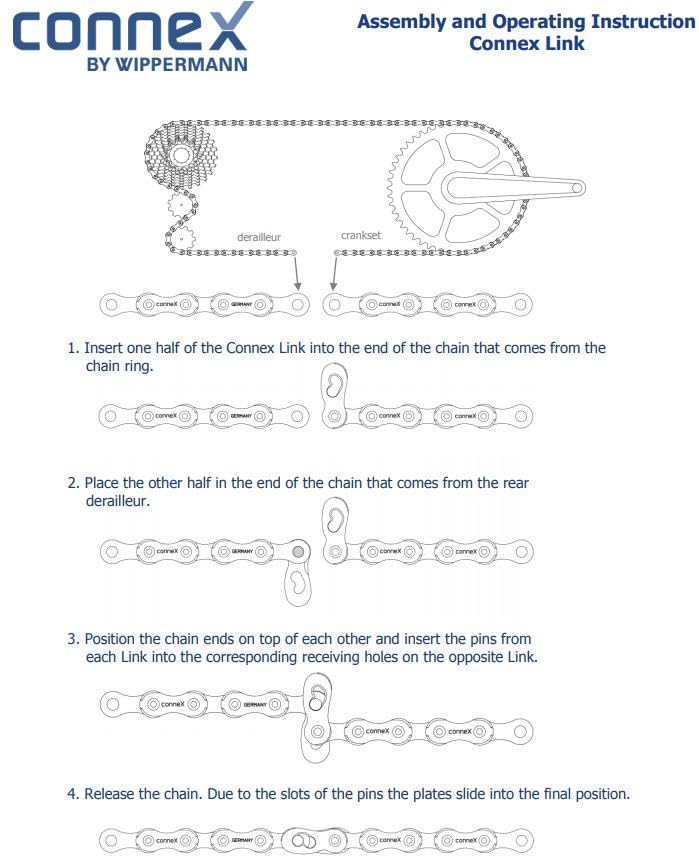 Wippermann Connex 12-Speed Bicycle Chain Master Link, Silver