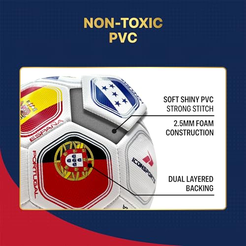 Officially Licensed World Soccer Ball - Size 5 - White