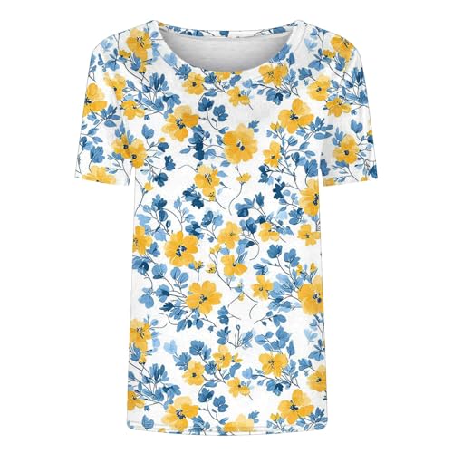 Women's Casual Printed T-Shirts - Vintage Graphic Short Sleeve Tops