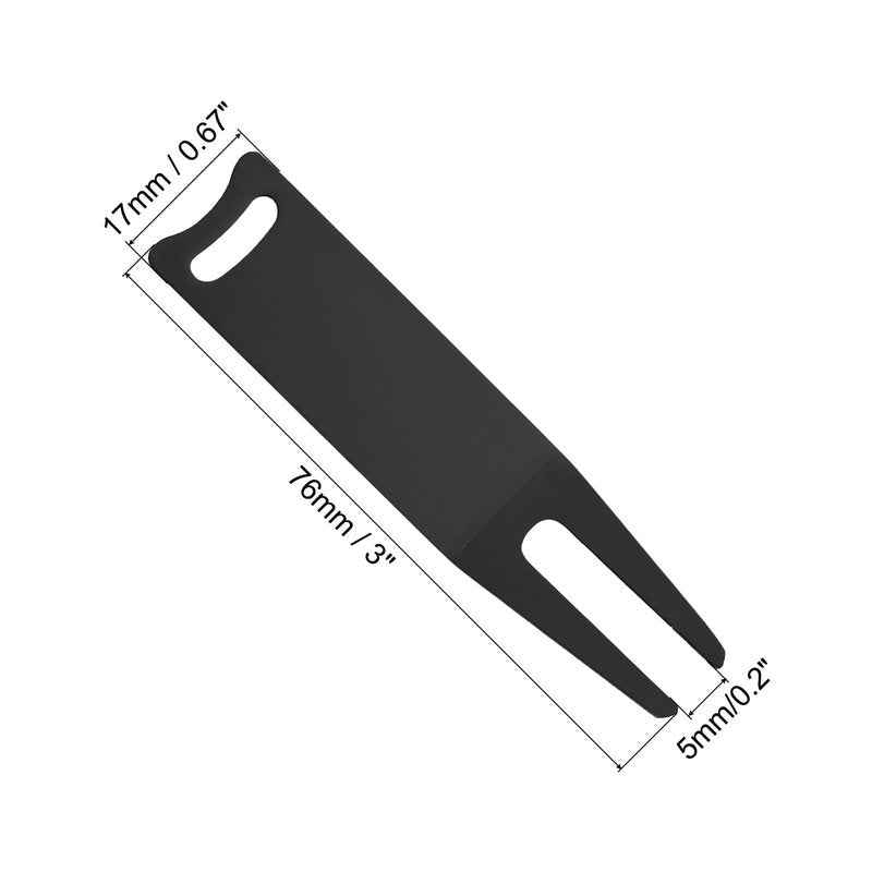 PATIKIL Metal Bending Golf Divot Repair Tool, 8 Pcs Metal Golf Fork Accessory Curved Spit for Golf Golfer Men Women Repairing, Black