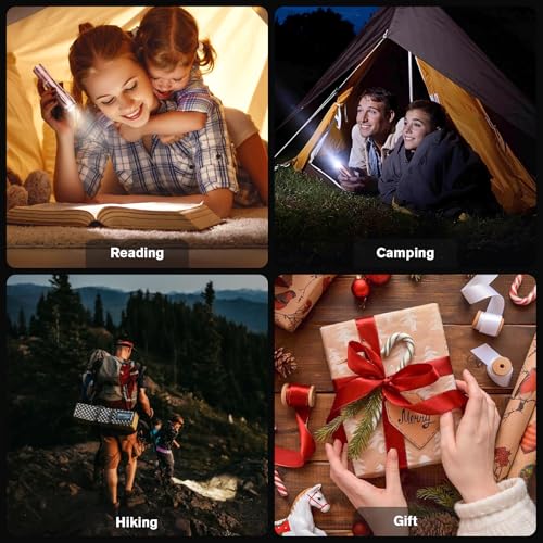 RECHOO 2-Pack LED Flashlight, 3-Mode Zoomable Tactical Pocket Lights, IPX4 Waterproof