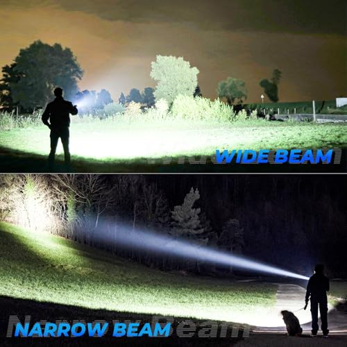 Rechargeable LED Flashlights High Lumen,99,000 Lumens Super Bright Flashlight,Powerful Flash Light 5 Modes for Outdoor Emergency Hiking Camping