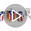 Puerto Rican Flag & Mini Boxing Gloves Rearview Mirror Set