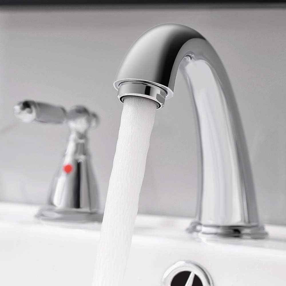 Phiestina 8-Inch Widespread Bathroom Faucet - Chrome, Lead-Free, Metal Pop-Up Drain, Model WF008-4-C