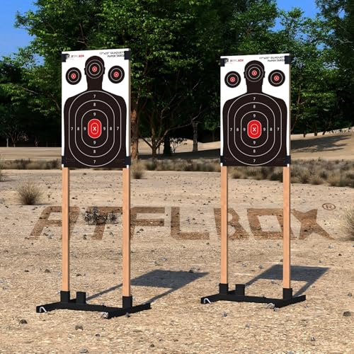 25 Pack Silhouette Shooting Targets - 17x25 Inch for Handguns & Rifles