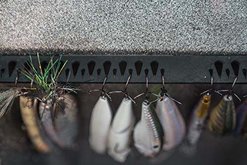 Fishing Lure Rack – 14" x 1" – Holds 40+ Lures, Tackle Organizer