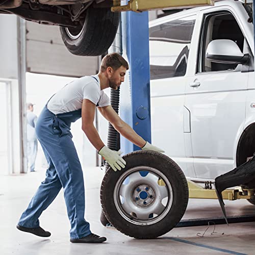 Vgo... 2-Pairs Ulined Safety Pigskin Leather Work Gloves Men, Rigger Gloves, Builder Gloves (Size L, Light Cyan, PA9501)