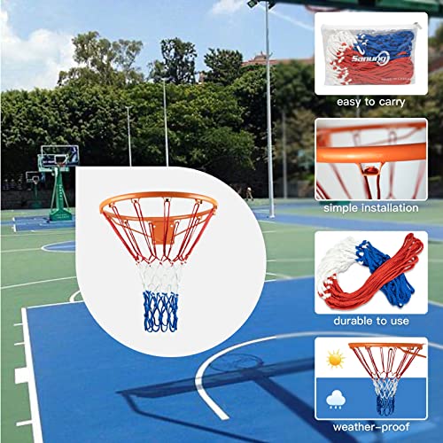 Sanung 21-inch Tricolor Basketball Net Replacement | All-Weather Indoor & Outdoor