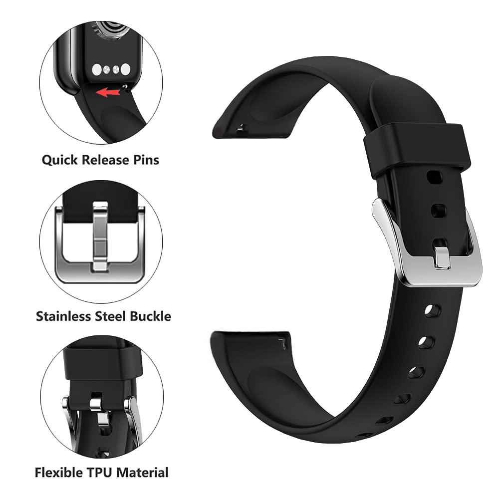 FITVII 16mm Quick Release Watch Band Slim Fitness Tracker (HM08)