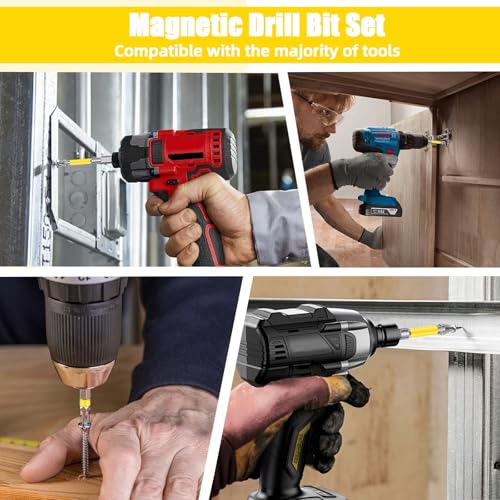 High Magnetic Screwdriver Drill Bit Set, 2025 Upgraded K5 Impact Resistant Strong Magnetic Comprehensive Screwdriver Set Anti Slip Drill Bits Premium Screwdriver Bit Set (6PCS)