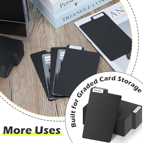 100 Plastic Trading Card Dividers with Labels - 3.3 x 5.8 Inch