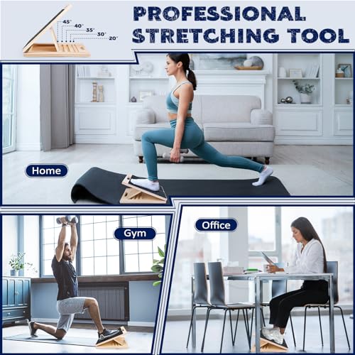Portable Wooden Slant Board for Stretching & Recovery