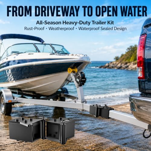 Heavy Duty Folding Trailer Tongue Kit - 5000 LBS, Black