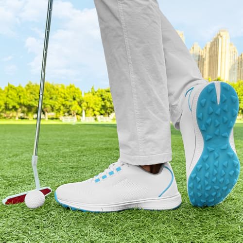 Ifrich Women's Waterproof Spikeless Golf Sneakers - Blue, Size 9 / 556