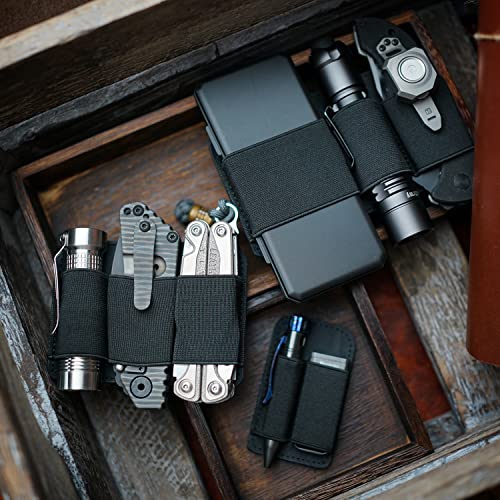 VIPERADE PL6 Tactical Modular EDC Organizer, Elastic Insert Pouch Panel with Hook Backed Accessories Holder, Attachment for Backpack, Tactical Vest, Bag