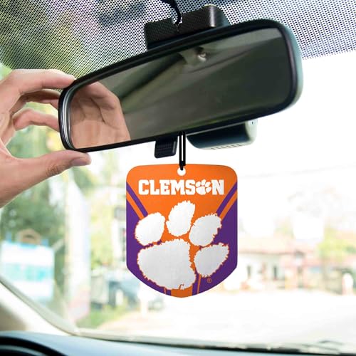 Clemson Tigers Car Air Freshener - 2 Pack, Black Ice Scent