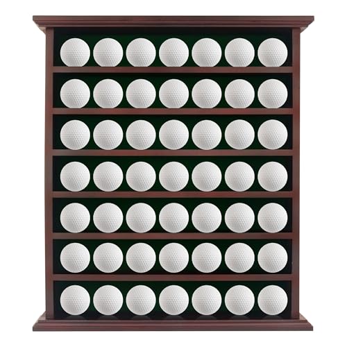 Mahogany Golf Ball Display Case Wall Mounted for 49 Balls – Hodeframe