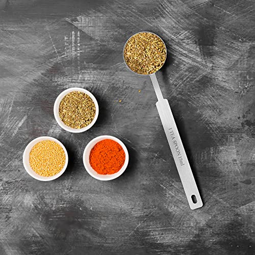 Long Handle Measuring Spoon, 15ml Stainless Steel Tablespoon for Coffee