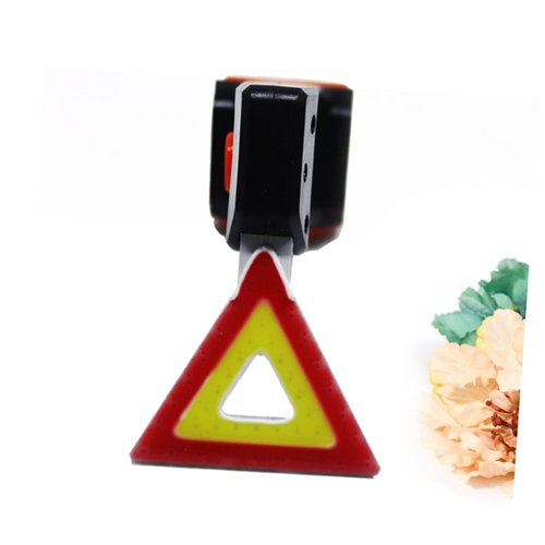 SUPVOX USB Rechargeable Bike Taillight with Triangle Warning Sign Shape 5 Light Modes Led Rear Safety Light Ip63 Waterproof Adjustable Strap for Road Cycling