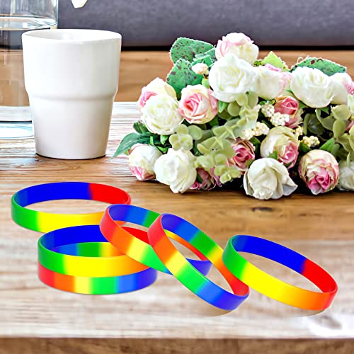 78pcs Rainbow Silicone Wristbands - LGBT Pride Festival Support