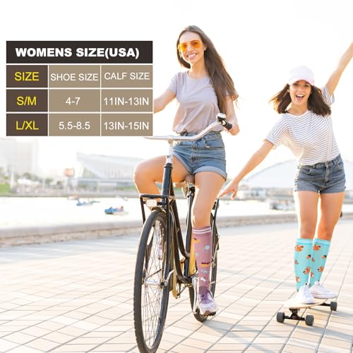 Scenicamp Large-X-Large Compression Socks for Men Women Knee High