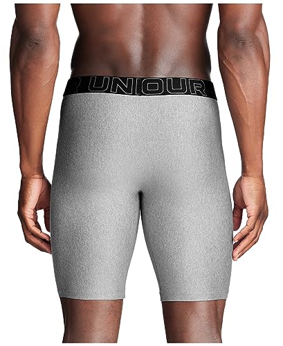 Under Armour Men's Performance Tech Long-Leg Boxerjock Briefs 3X-Large Steel Heather