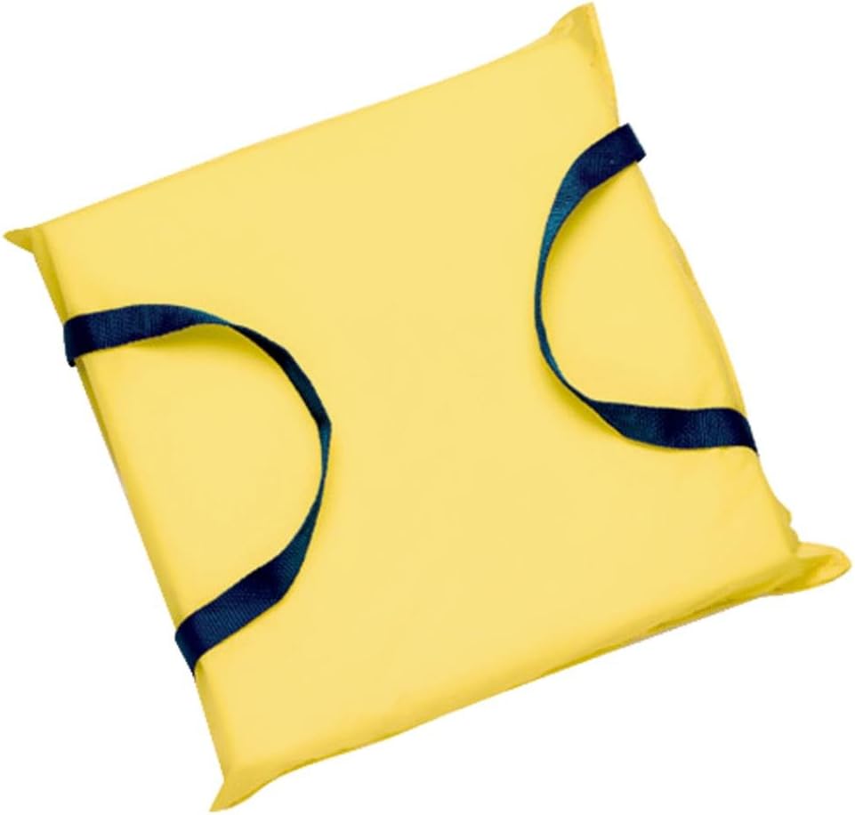 Seachoice Emergency Marine Foam Flotation Cushion - Square, 15" x 15", Safety Yellow for Enhanced Safety