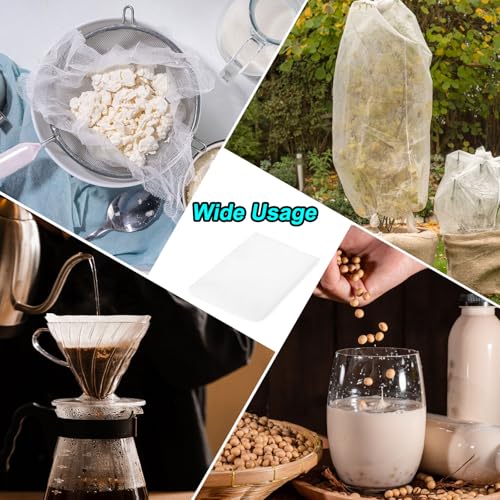 uxcell 80 Mesh Paint Nylon Mesh Filter Woven Net Sheet Filter Cloth (78"x 39") for Paint, Home Brewing, White