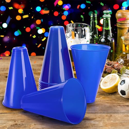 12 Pack Blue Cheer Megaphones - Party Noisemakers for Events