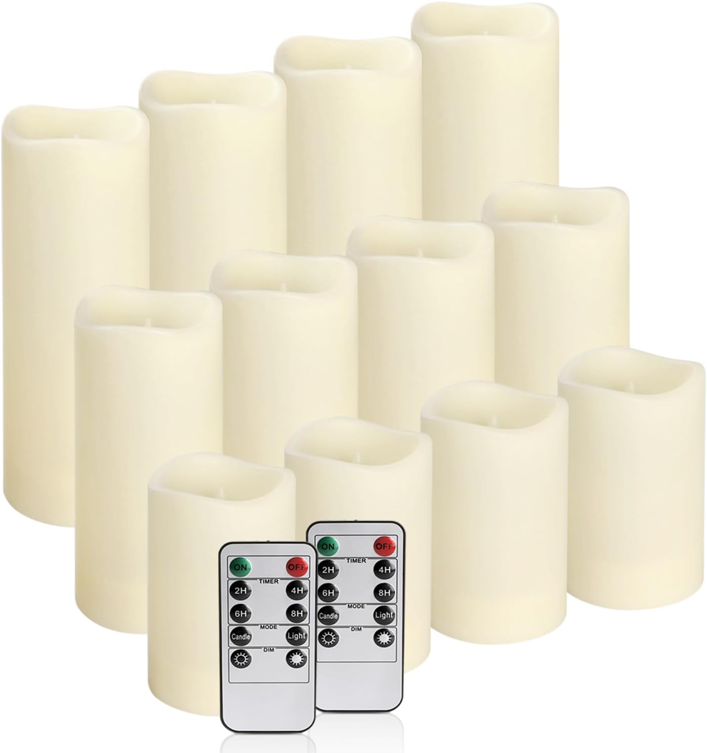 24-Pack Remote Control LED Flameless Candles - 3D Flame Timer Candles for Home, Weddings & Holidays