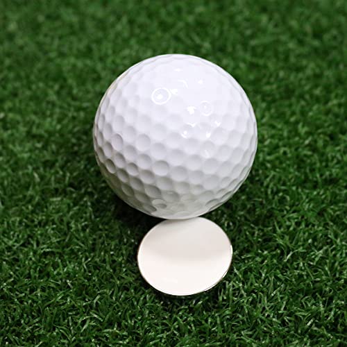 PINMEI 24mm Golf Ball Markers Pack of 10 White Customizable Embossed Enamel