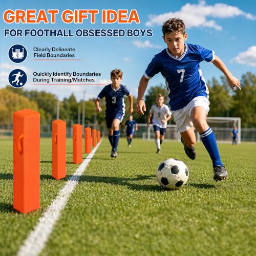 Weighted Football Pylons - 17.7" Orange Field Markers