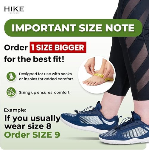 Hike Footwear HF Flow Barefoot Shoes for Women & Men - Minimalist Shoes with Arch-Support, Breathable Splash-Proof & Versatile Boot, Ergonomic Pain-Relief Posture Improvement Hiking Boots Blue