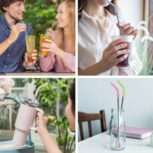 18-Piece Silicone Straw Tips Set for Metal Straws - Colorful Variety