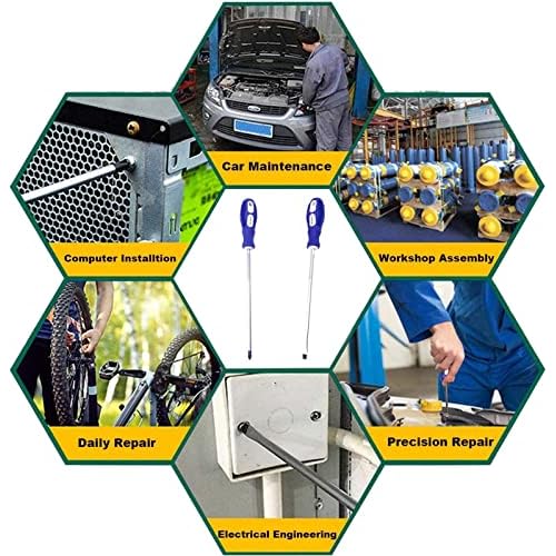 Phillips Screwdriver, 12" Long Cross-head Screwdriver£¨PH2-#2£©, Magnetic Screwdriver with Rubber Handle