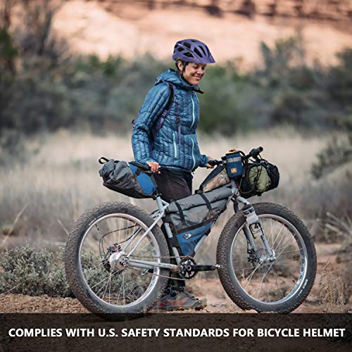 Bike Helmet with Light - Matte Purple, M (55-58cm) - Safe & Lightweight