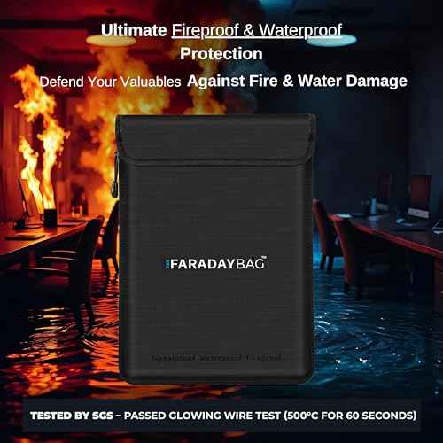 4 Pack ? Fireproof and Waterproof Large Faraday Bags for Phones, Key Fob, Cash, Laptop & RFID Blocking Pouch Set