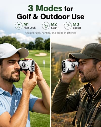 Golf Range Finder with Slope Switch - 1200 Yards, 7X Optics