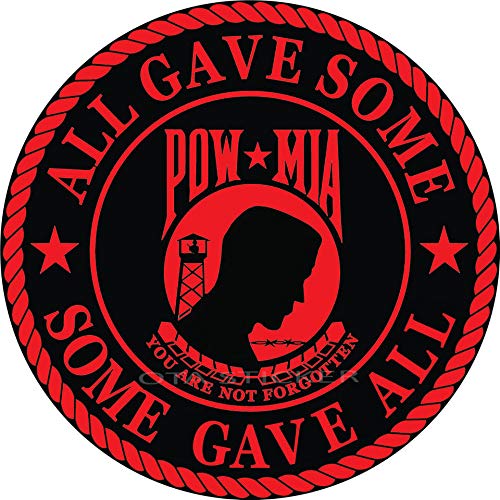 POW MIA Red Soldier Decal - 2.5 Inch Military Sticker