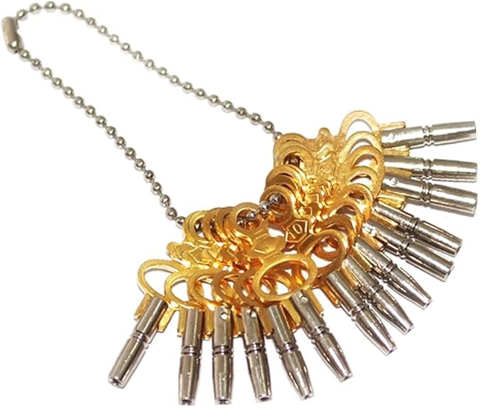 Clock Winding Key -14 pcs Set for Pocket Watch Winding Keys (00 to 12)