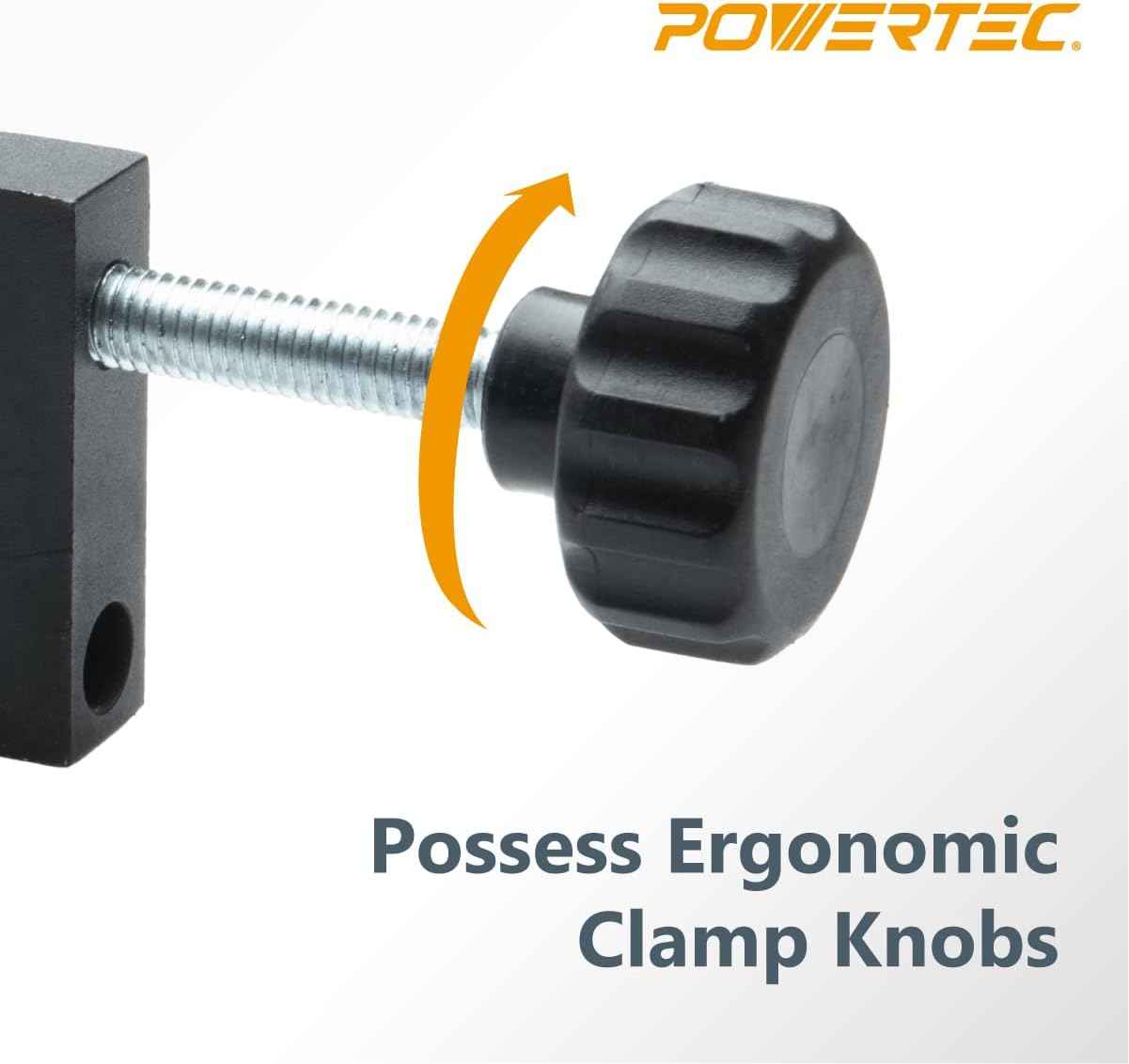 POWERTEC Adjustable Roller Stock Guide for Table Saw & Router - Enhance Safety & Reduce Kickback (Model 71935)