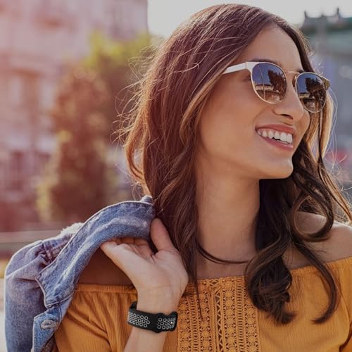 Soft Silicone Sport Band for Fitbit Versa 2 - Black/Gray