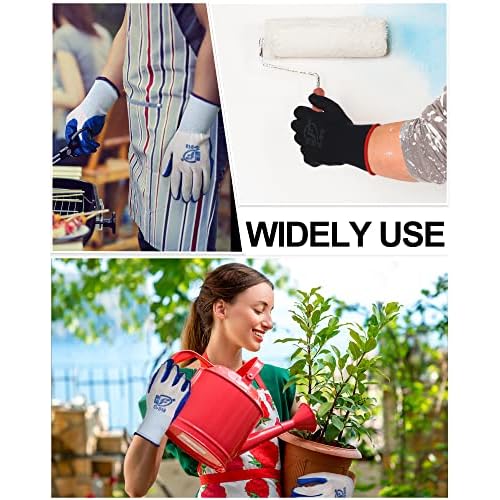 Nuogo 48 Pairs Gardening Gloves for Men Women Rubber Coated Safety Work Gloves Bulk for Gardening Construction Work