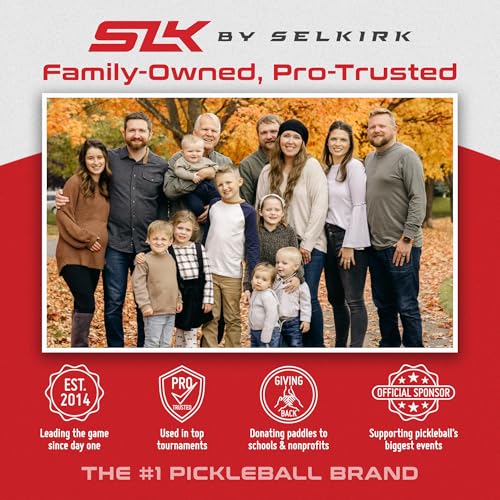Selkirk Sport SLK Omega Hybrid Air Elongated Pickleball Paddles | Carbon Fiber Pickleball Paddle with Polymer Core | Aerodynamic Open Throat Design for Power and Control | ProSpin+ Texture | Max Ember