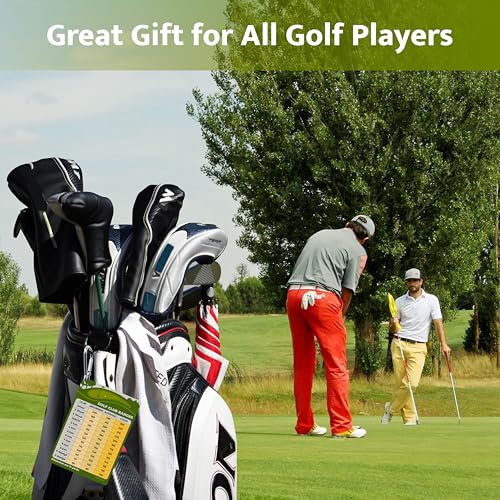 Golf Club Distance Card - 5.12" x 3.54" Waterproof Yardage Card - 1 PC
