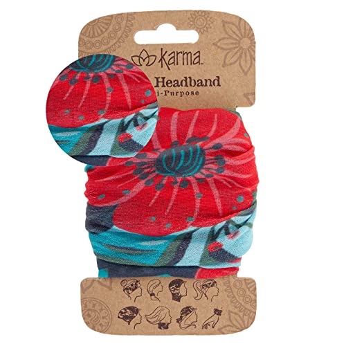 Karma Wide Headband Cornflower 1 Pack - Comfortable Hair Tamer for Active Wear