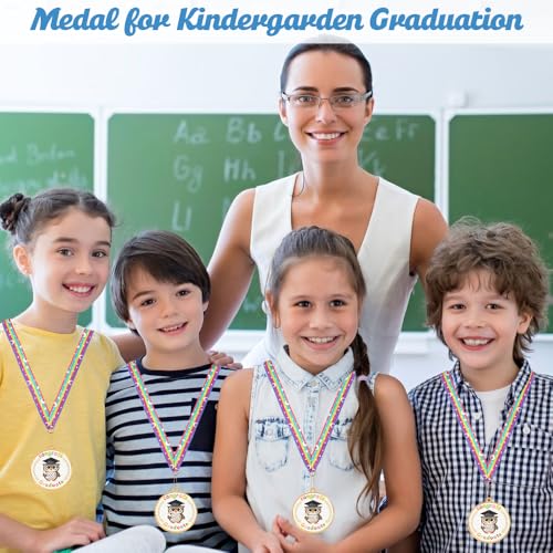 Kindergarten Graduation Medal 2026 with Rainbow Ribbon - 1 PCS