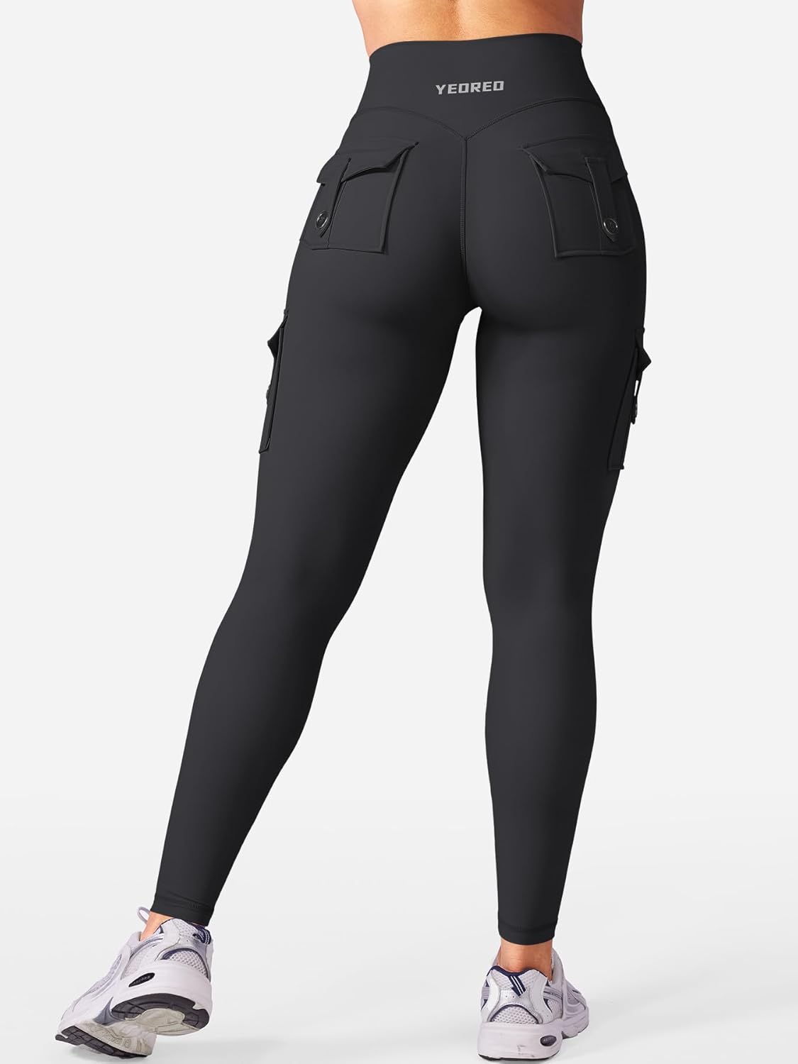 YEOREO CoreFlex Workout Cargo Leggings - Hidden Scrunch Butt Lift | Women's Gym Yoga Pants with Pockets