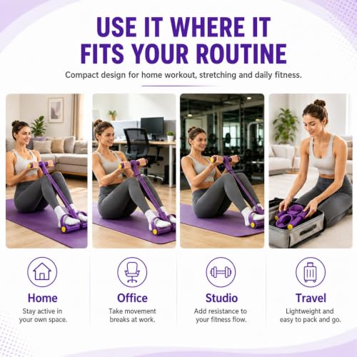 Pedal Resistance Bands with Handles - 6-Tube for Full-Body Workouts