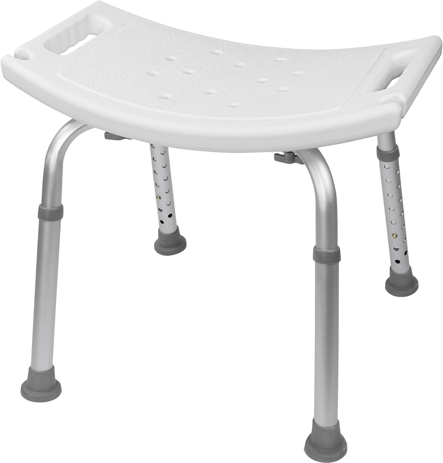 Vaunn Adjustable Shower Chair - Tool-Free Assembly Spa Bathtub Seat Bench with Removable Back